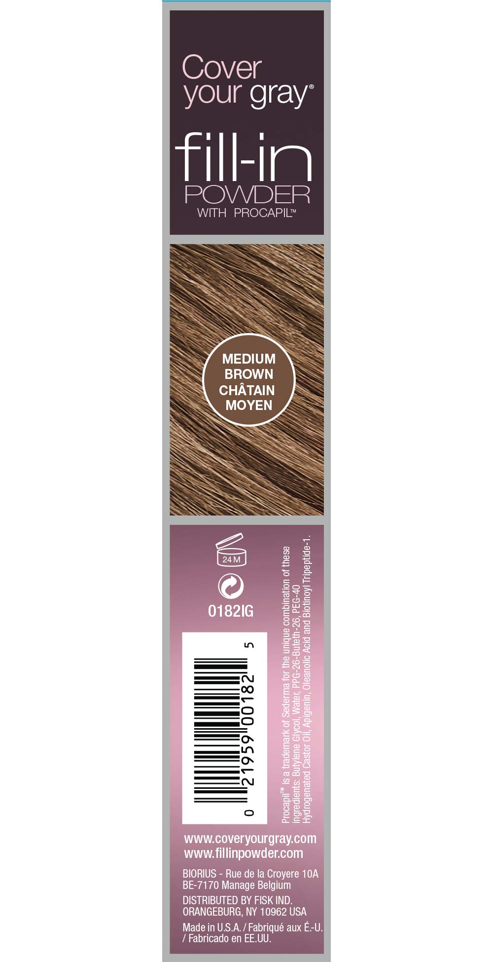 Cover Your Gray Poudre de remplissage Marron Moyen – application facile au quotidien