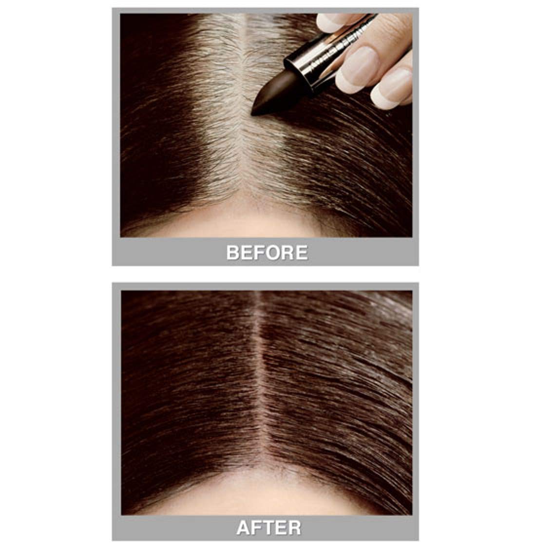 Application du bâton noir jais sur les racines pour couleur ciblée.