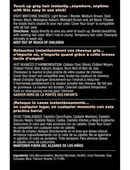 Avant-après montrant la retouche Cover Your Gray sur les racines.