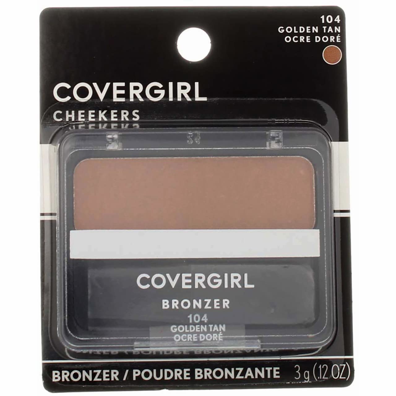 COVERGIRL Cheekers bronzer 104 teinte dorée, texture poudre lisse pour une couleur naturelle et durable.