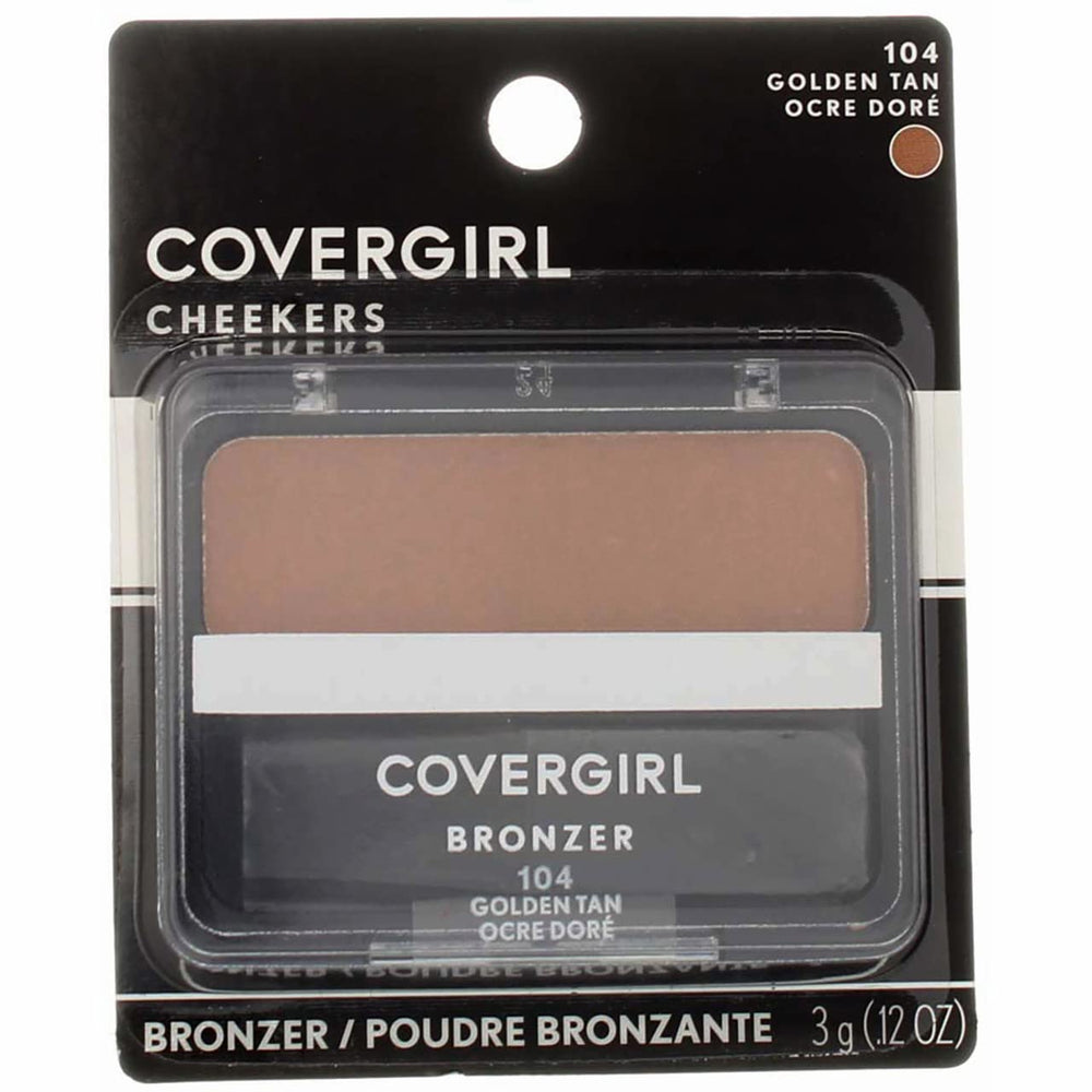 COVERGIRL Cheekers bronzer 104 teinte dorée, texture poudre lisse pour une couleur naturelle et durable.