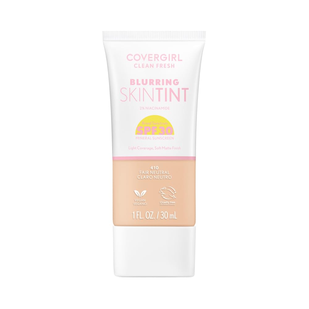 COVERGIRL Clean Fresh Blurring Skin Tint pompe-bouteille, application rapide et précise