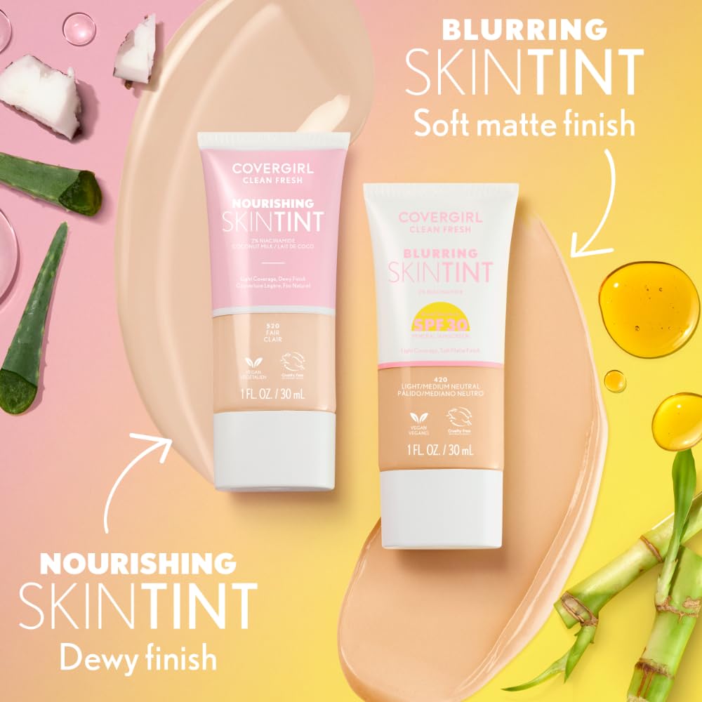 COVERGIRL Clean Fresh Blurring Skin Tint SPF30-mineral, protection quotidienne du visage