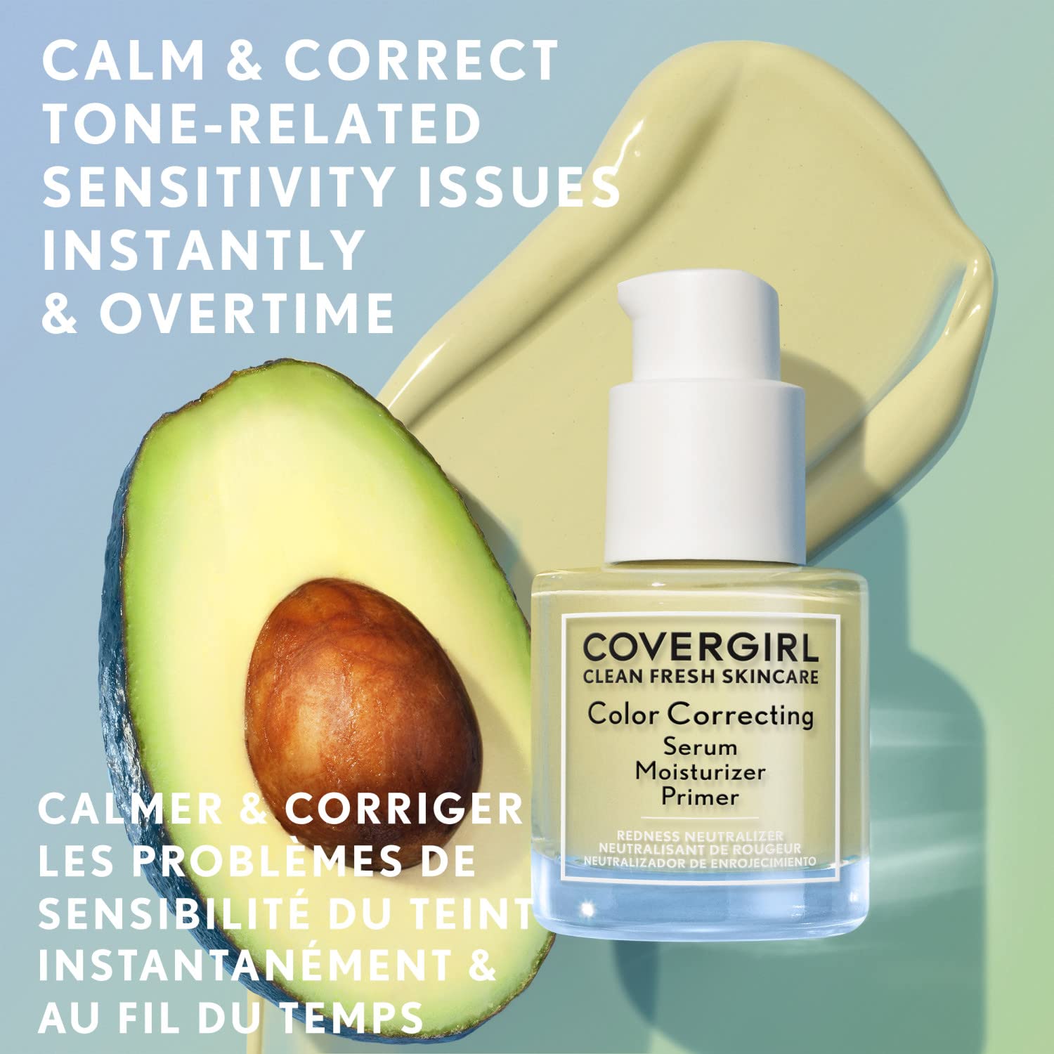 COVERGIRL Clean Fresh Sérum, teinte jaune: réduction du teint terne pour radiance