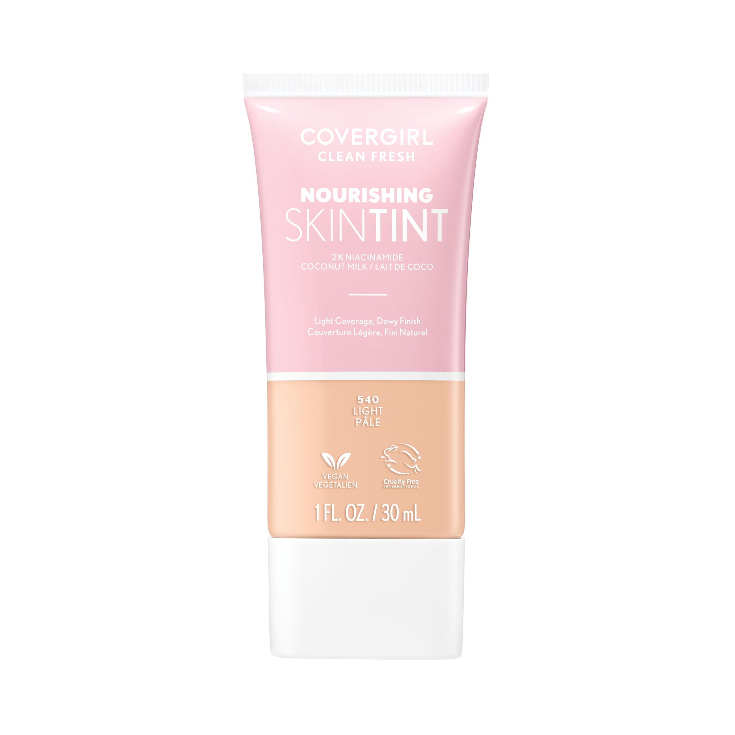 COVERGIRL Clean Fresh Skin Milk Foundation en bouteille, texture légère et naturelle.
