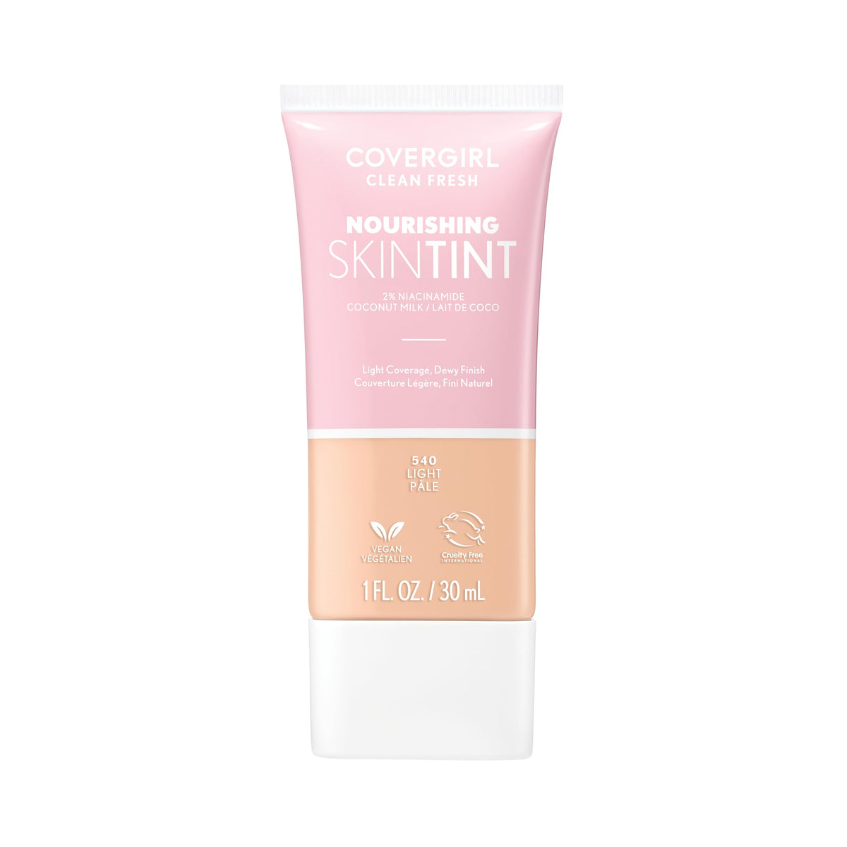 COVERGIRL Clean Fresh Skin Milk Foundation en bouteille, texture légère et naturelle.
