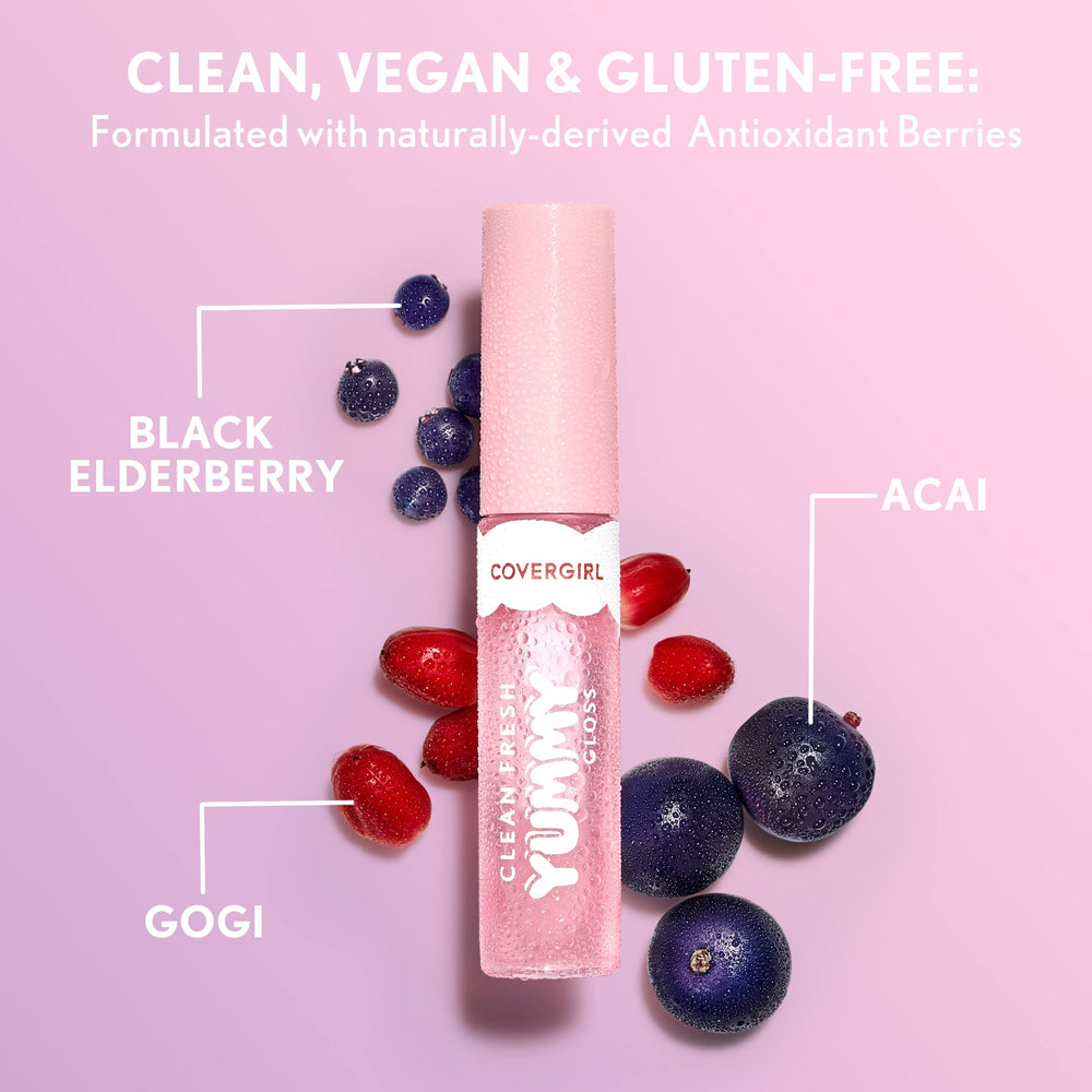 COVERGIRL Clean Fresh Yummy Gloss – Douze teintes translucides pour un look naturel.