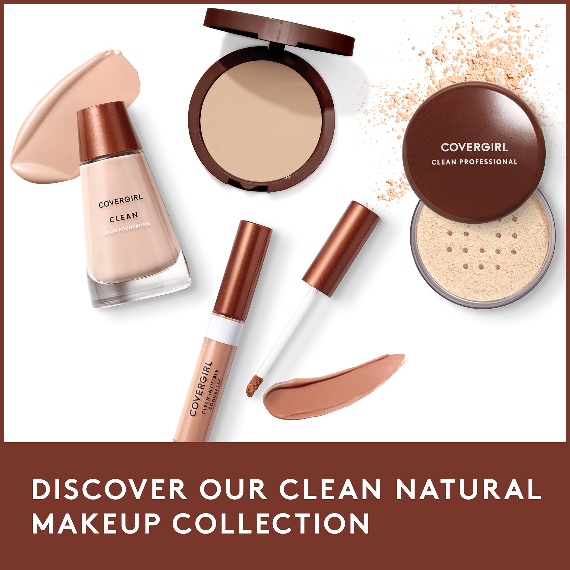 Application quotidienne simple avec COVERGIRL Clean Makeup pour un teint équilibré et lumineux.