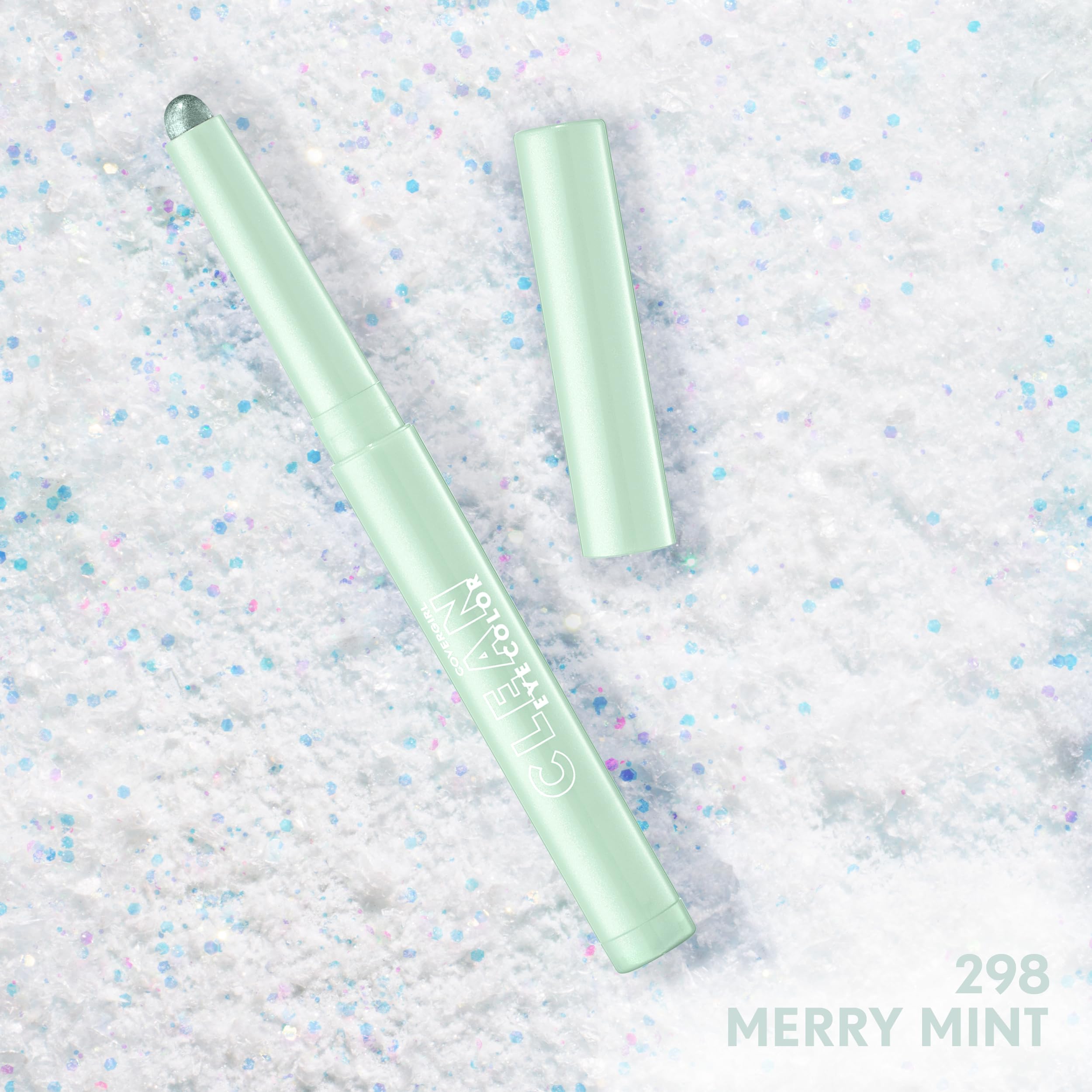 CoverGirl Clean Multiline Eyeshadow Pencil Merry Mint, certifie Leaping Bunny.