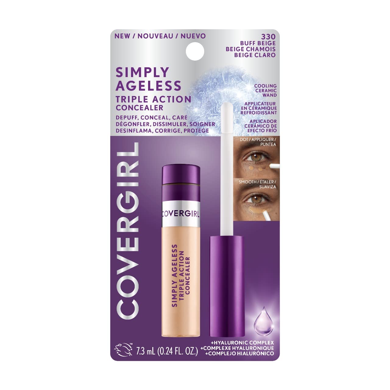 CoverGirl Correcteur Simply Ageless, non comédogène et respectueux des pores.