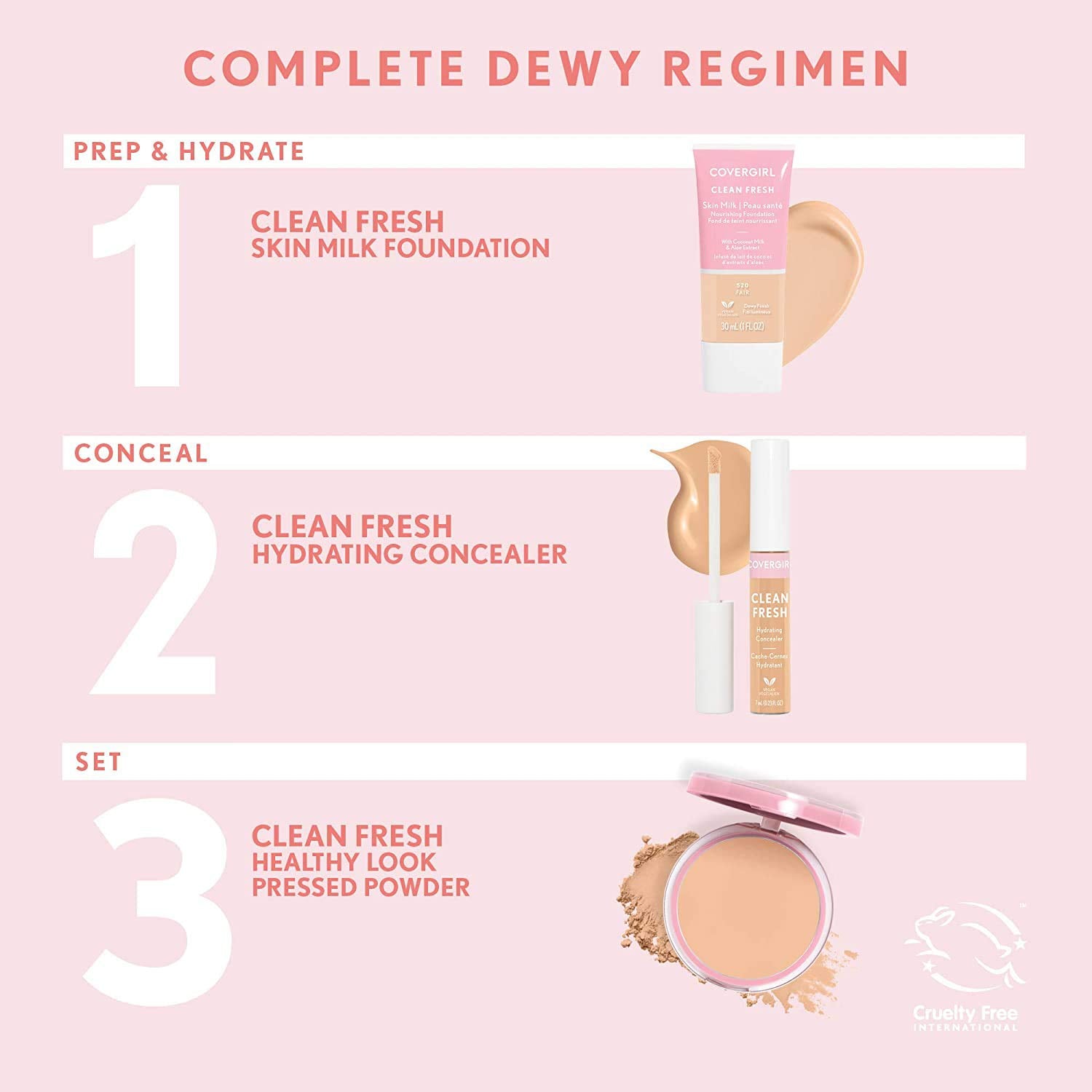 Formule vegan sans irritants, COVERGIRL pour un teint confortable et sûr.