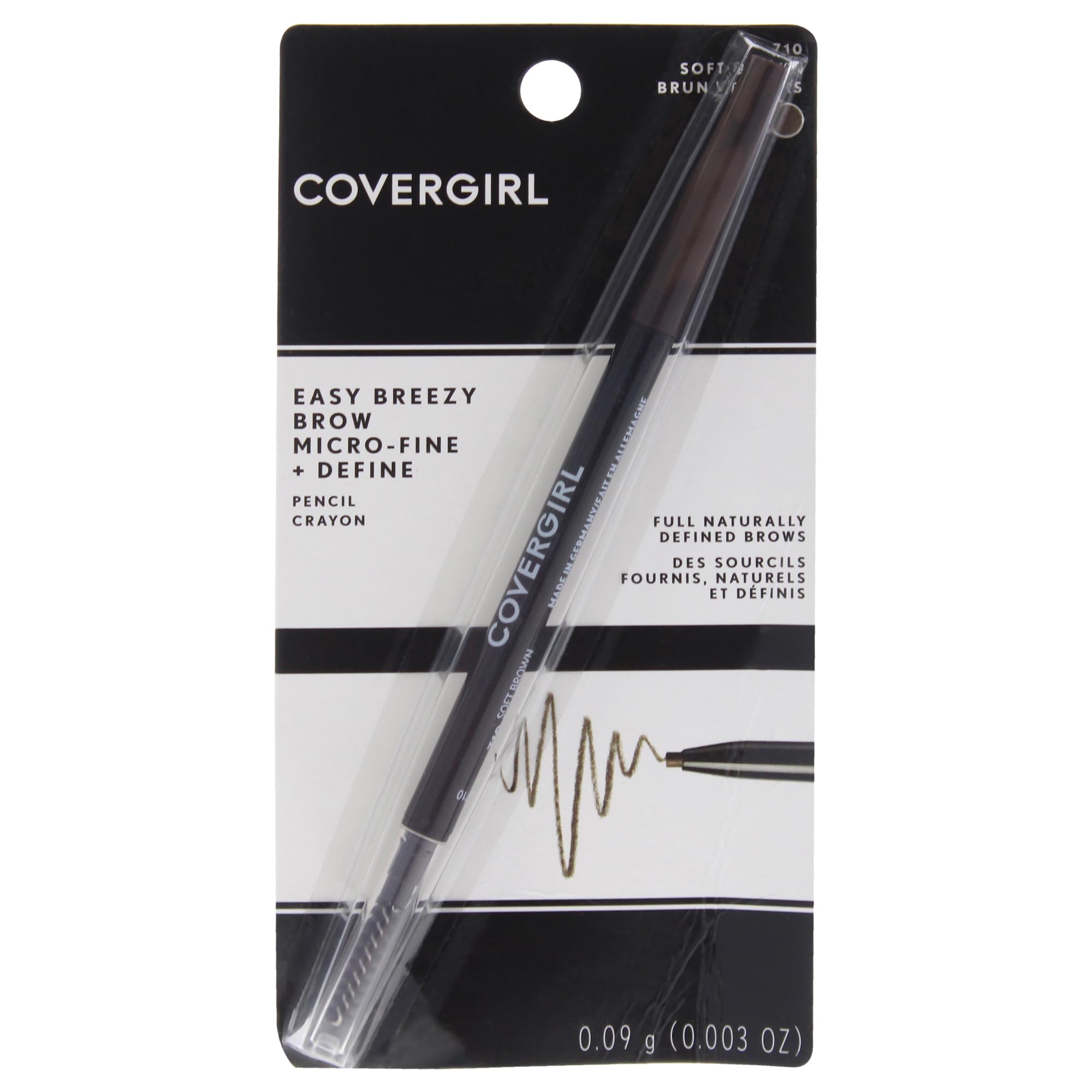 Crayon sourcils COVERGIRL, pointe micro-fin pour un remplissage précis et naturel.