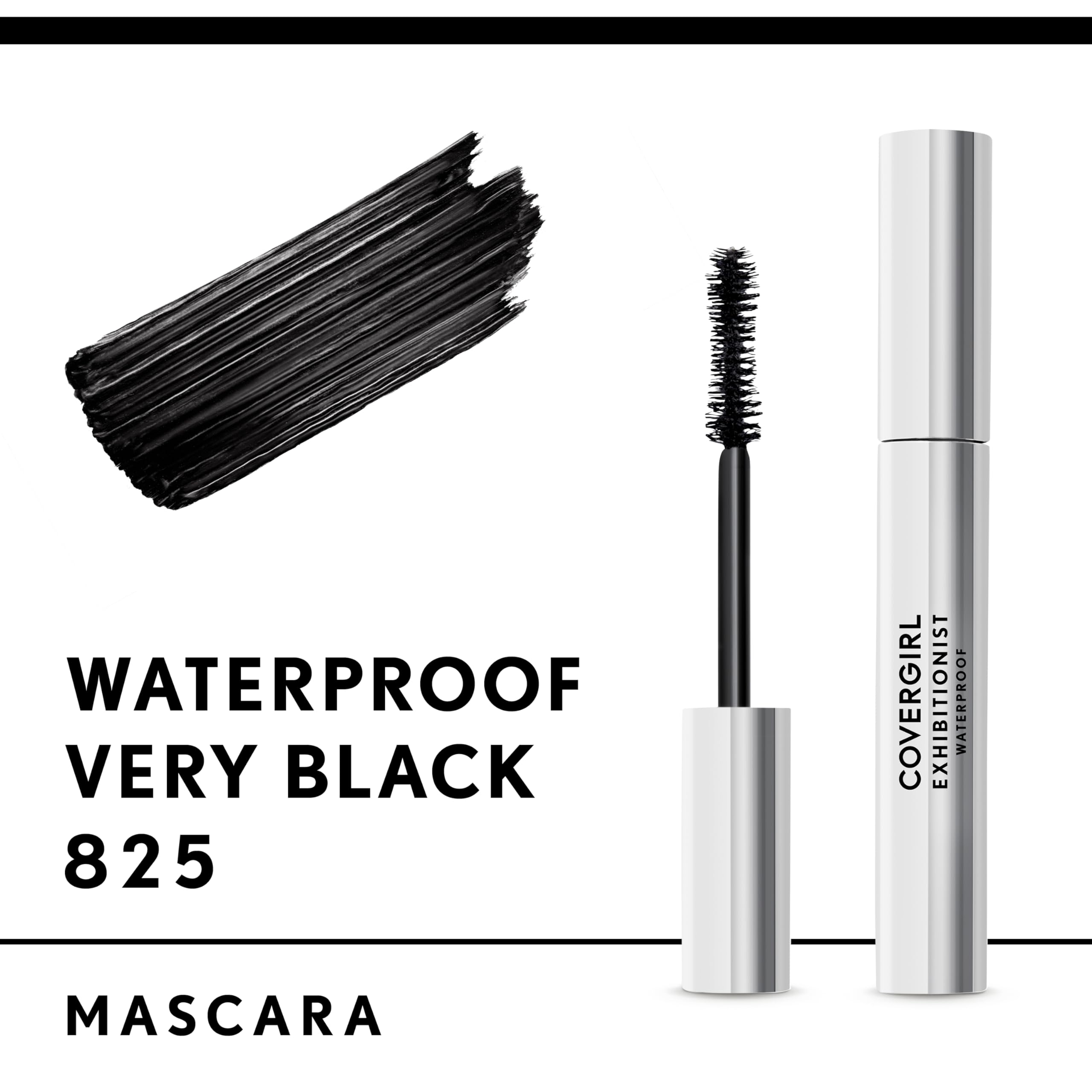 Brosse COVERGIRL Exhibitionist Mascara offrant une application fluide et sans paquets.