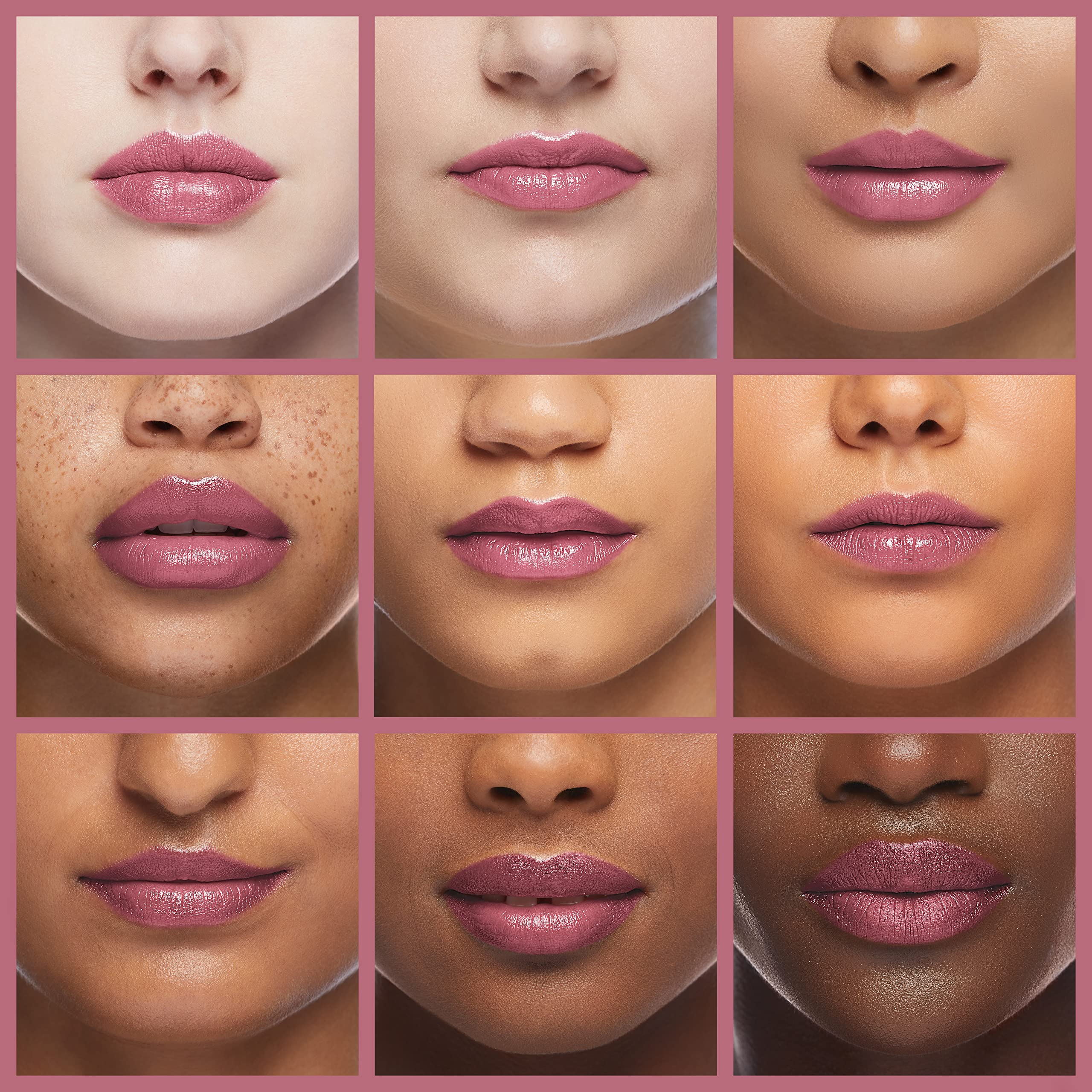 Teinte quotidienne COVERGIRL Exhibitionist Delight Blush 415 sur lèvres.