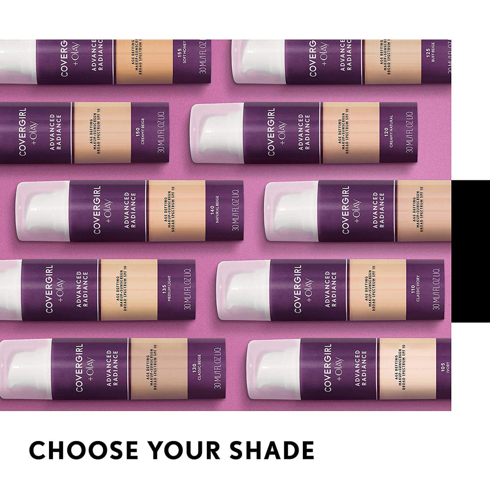 COVERGIRL Advanced Radiance - protection UV et réduction des irrégularités du teint.