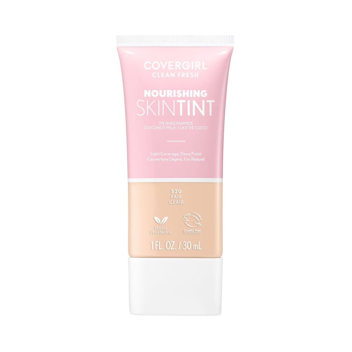 COVERGIRL fond de teint lait frais dans sa bouteille, hydratation et éclat.