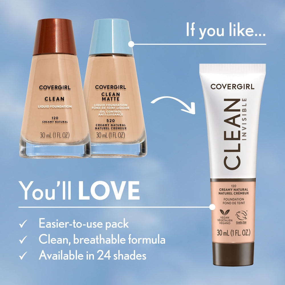 COVERGIRL fond de teint mat, pompe pratique pour étaler rapidement.