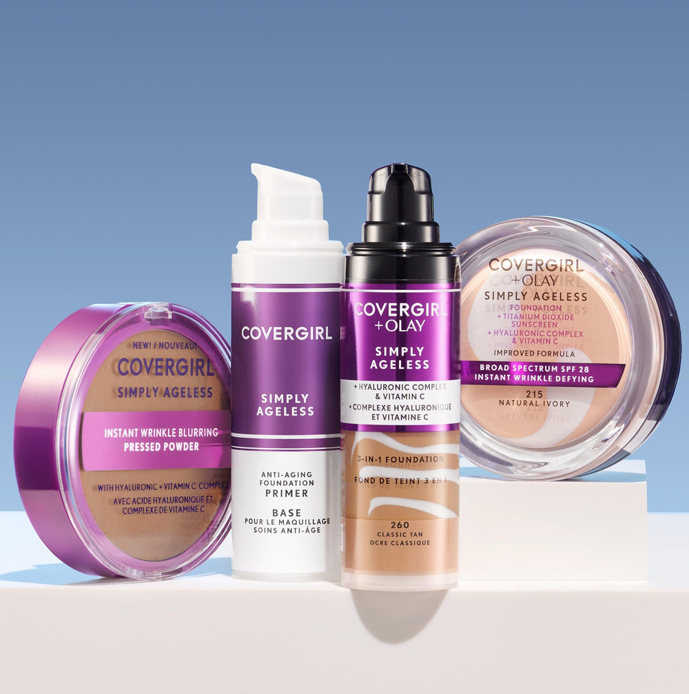 Fond COVERGIRL avec apprêt anti-âge intégré.
