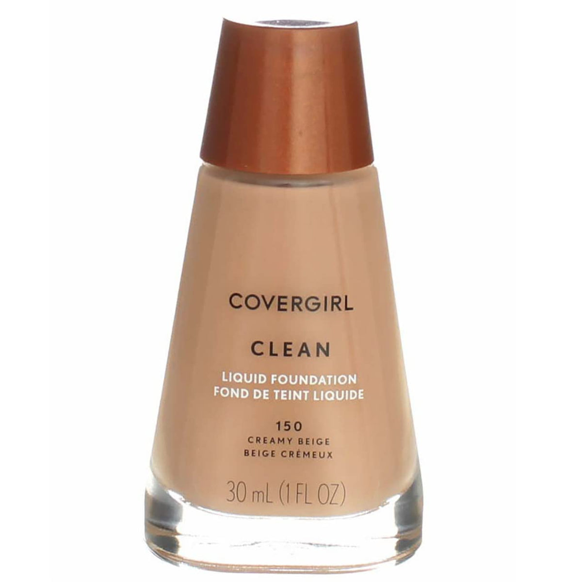 CoverGirl fond-teint liquide: bouteille ouverte, application précise et uniforme