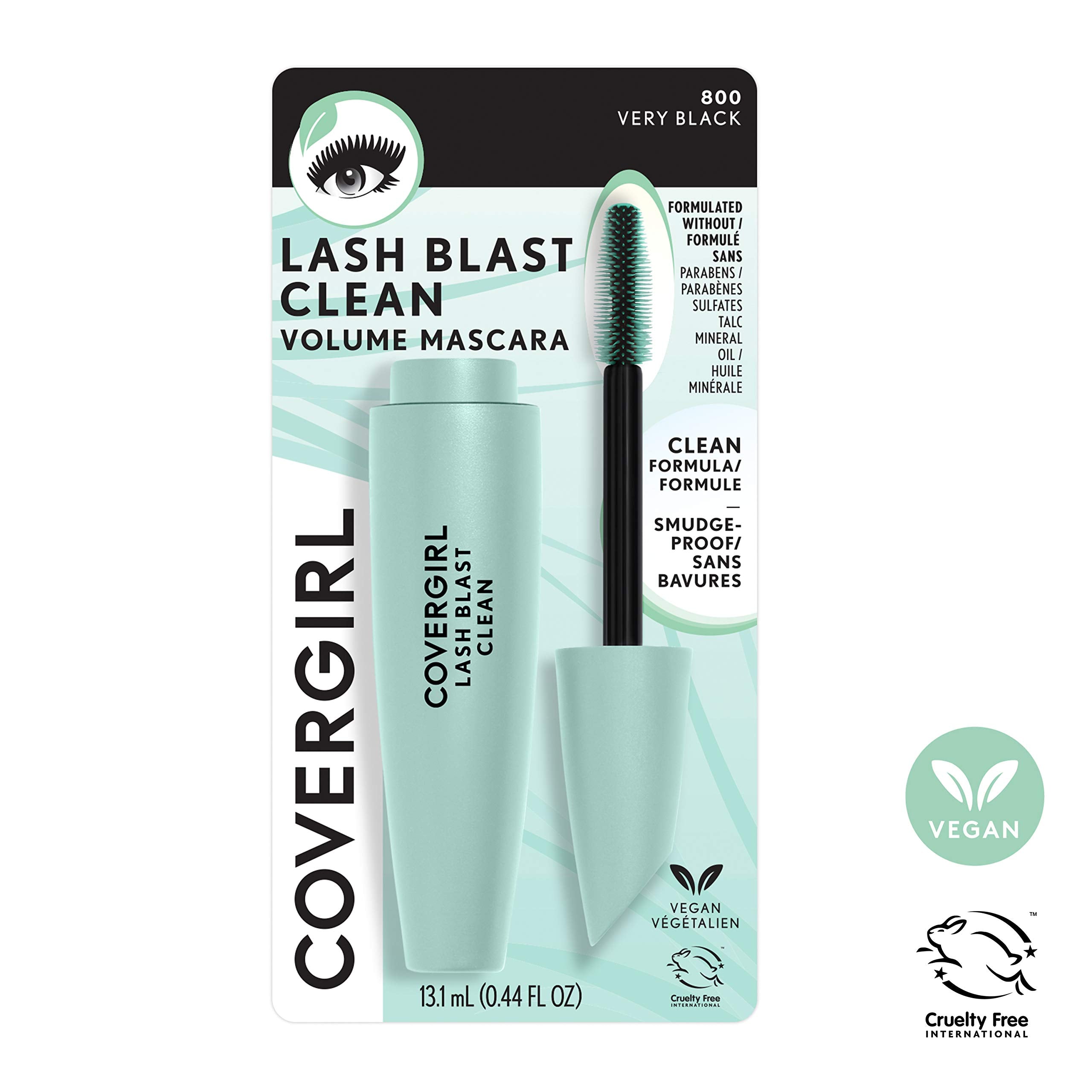 COVERGIRL Lash Blast Clean Volume Mascara – huiles d’argan et marula pour nourrir les cils.