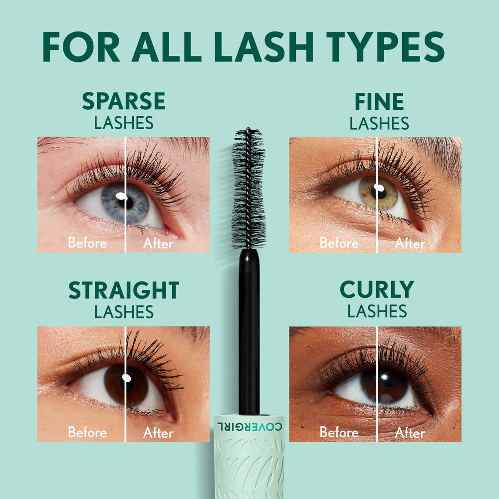 Emballage vegan et ingrédients naturels de CoverGirl Lash Blast Cleantopia.