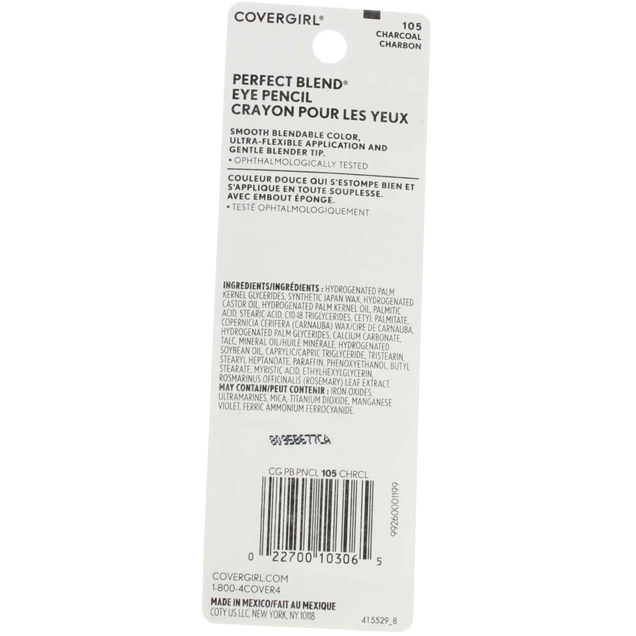 Mine affûtée CoverGirl Perfect Blend Charbon pour des lignes nettes.