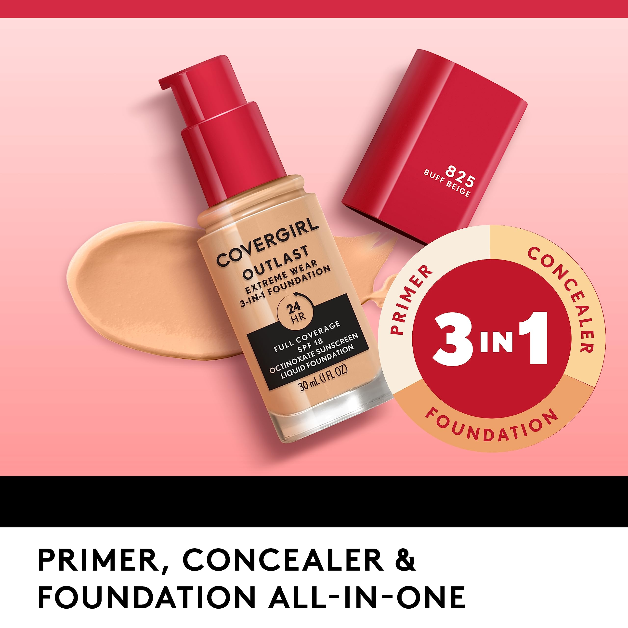 Covergirl Outlast Extreme Wear – protection et transfert anti-sueur pour une tenue fiable.