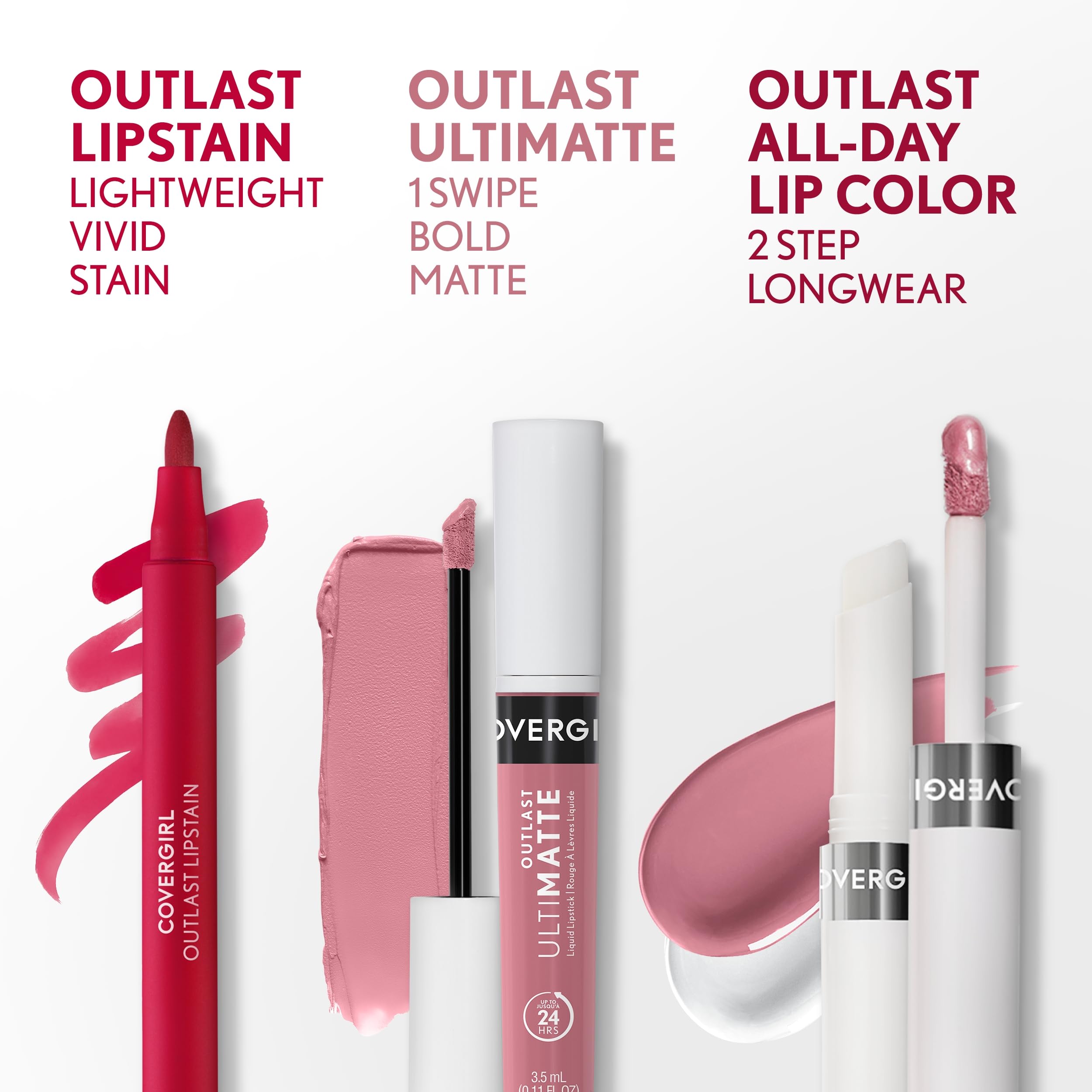 COVERGIRL Outlast Formule nourrissante – confort des lèvres jour après jour.