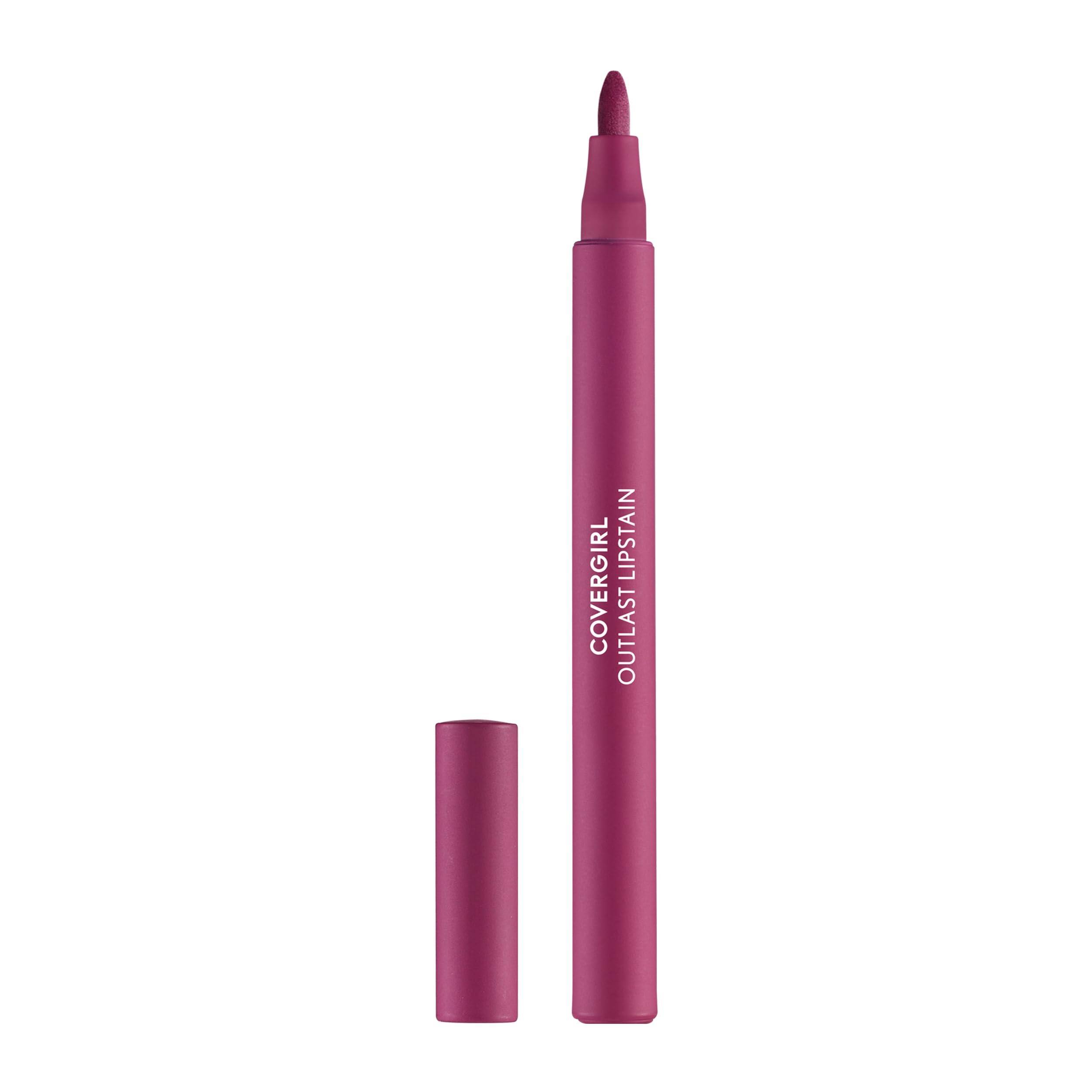 LipStain Jazzberry de CoverGirl avec applicateur précis pour une pose rapide.