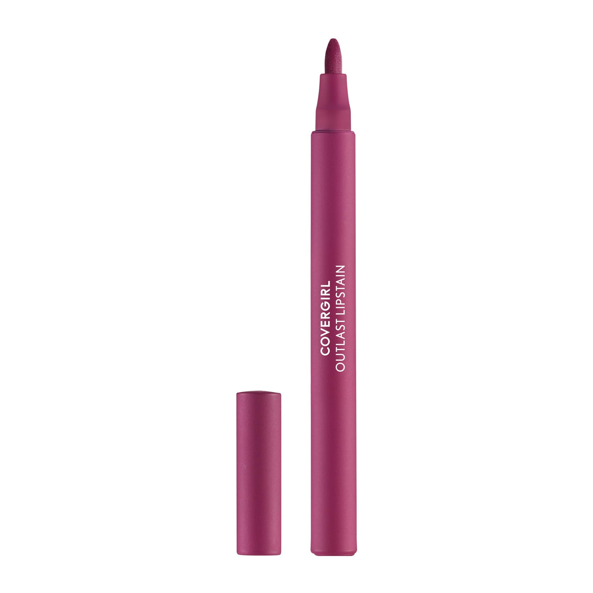 LipStain Jazzberry de CoverGirl avec applicateur précis pour une pose rapide.