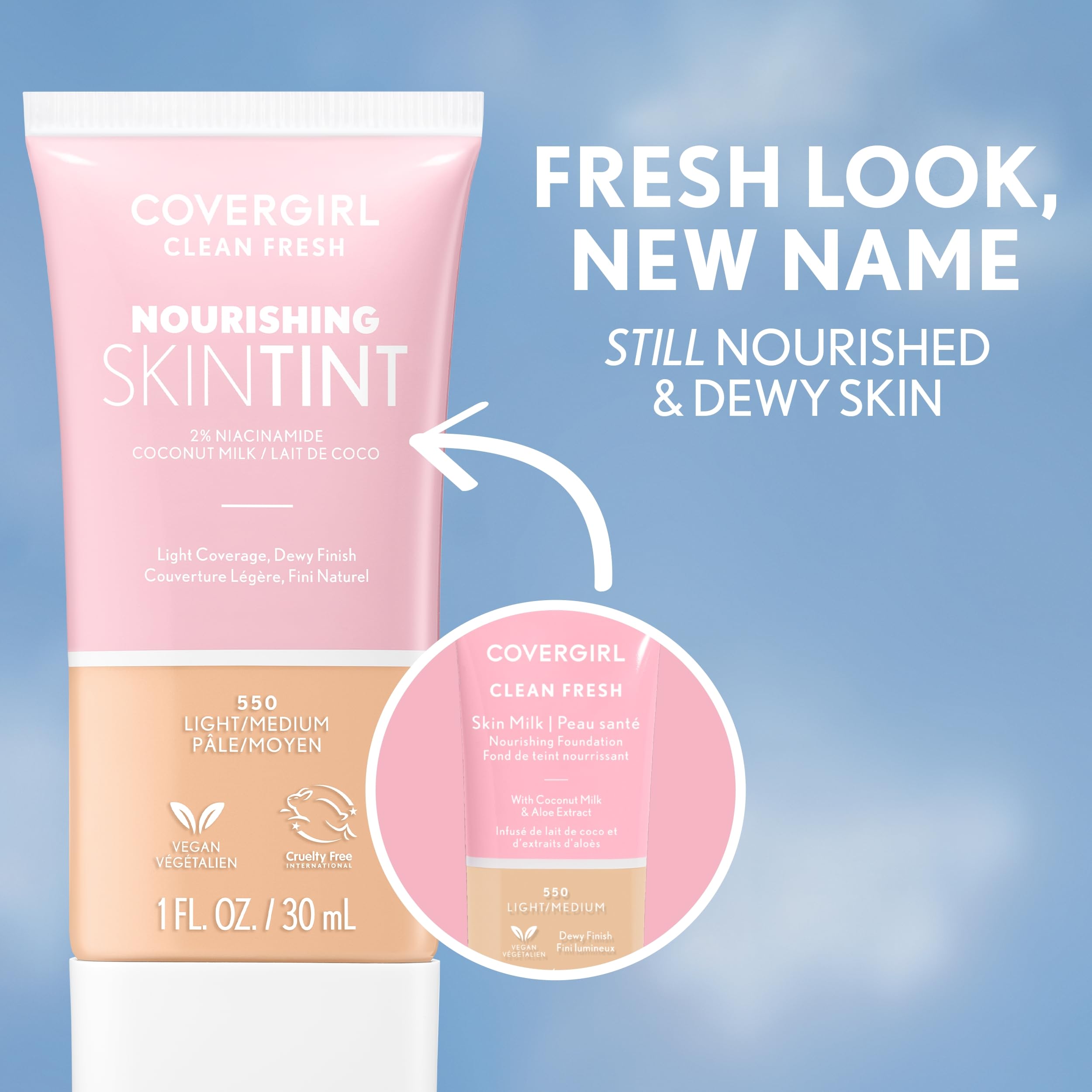 CoverGirl peau nourrie et hydratée tout au long de la journée.