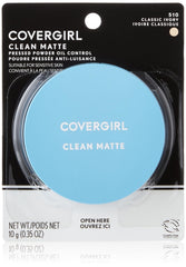 CoverGirl Poudre Matte Pressée pour un fini sans brillance durable.