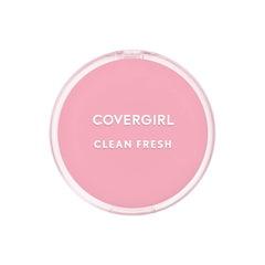 COVERGIRL poudre pressée Claire avec applicateur mousse végan pour une application uniforme.