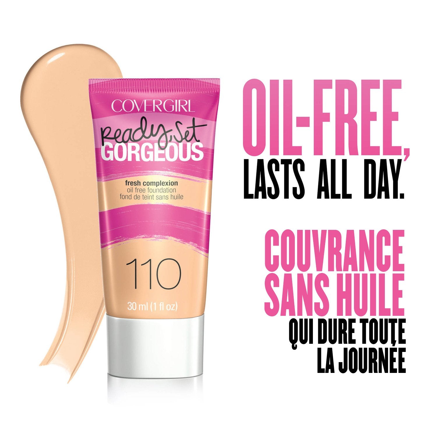 COVERGIRL Ready Set Gorgeous application douce pour un fini lisse sur la peau.