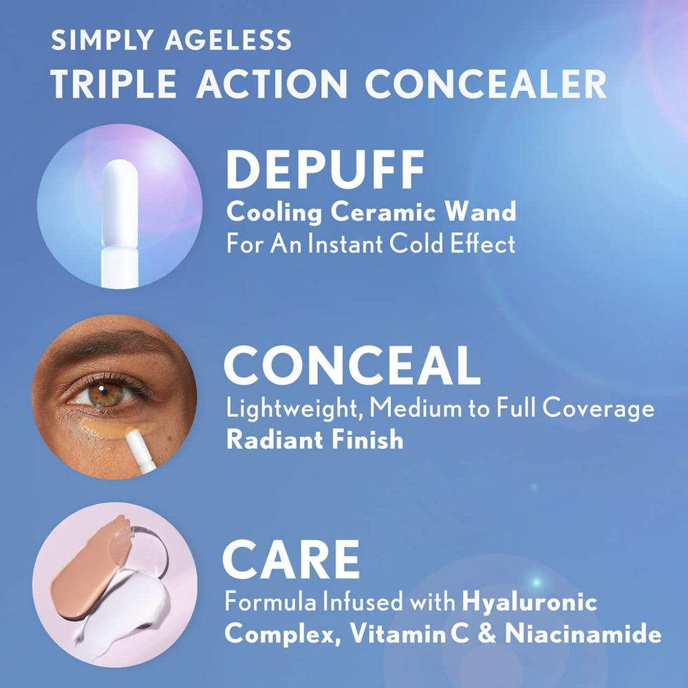 Under-eye application with smooth, lightweight coverage