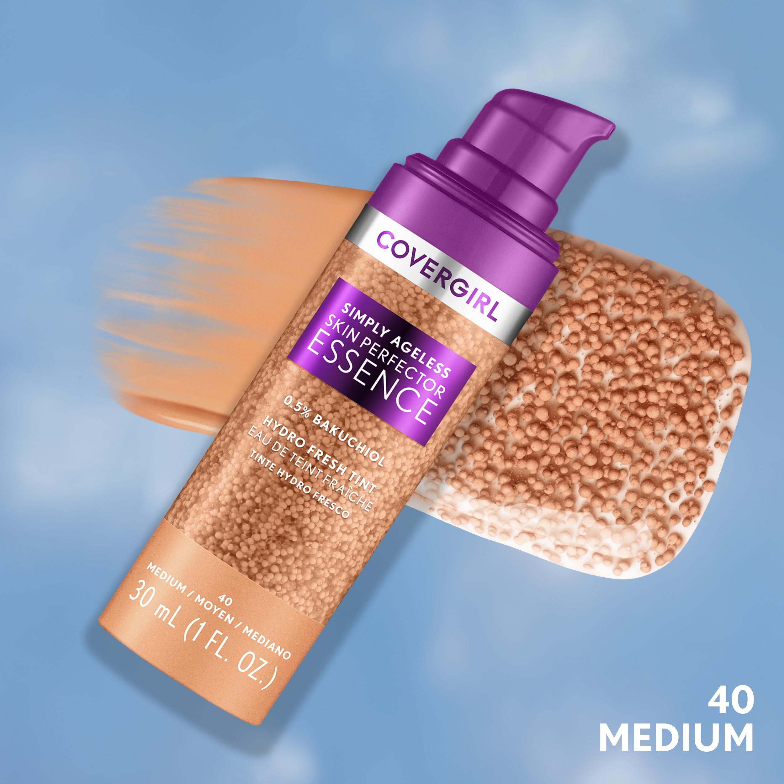 CoverGirl Simply Ageless Essence – texture gel légère pour application douce et confortable.