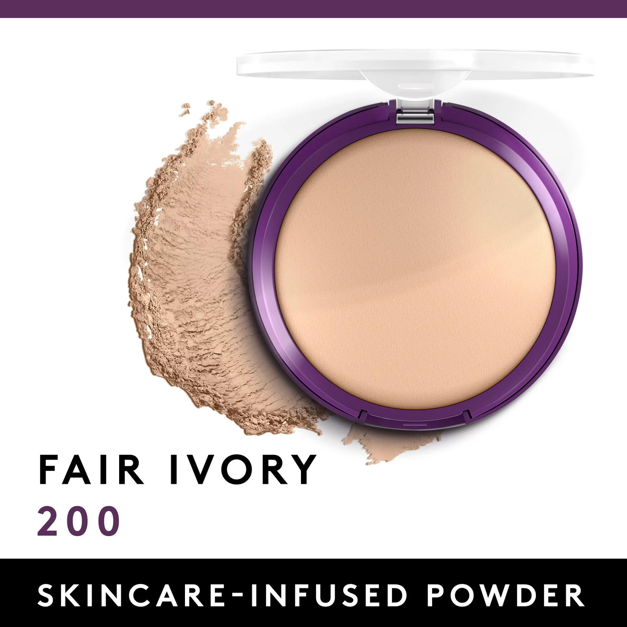 Covergirl Simply Ageless powder compact open for quick, on-the-go touch-ups.