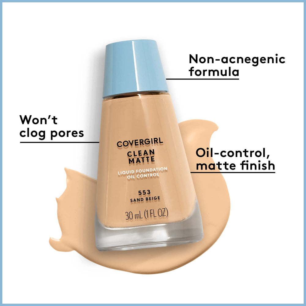 CoverGirl swatch teinte Classic Tan 560 révèle couleur naturelle et fini mat.