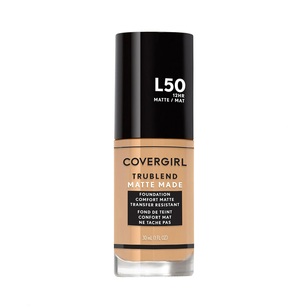 COVERGIRL TruBlend Matte Made, bouteille fluide, fini mat durable sur la peau