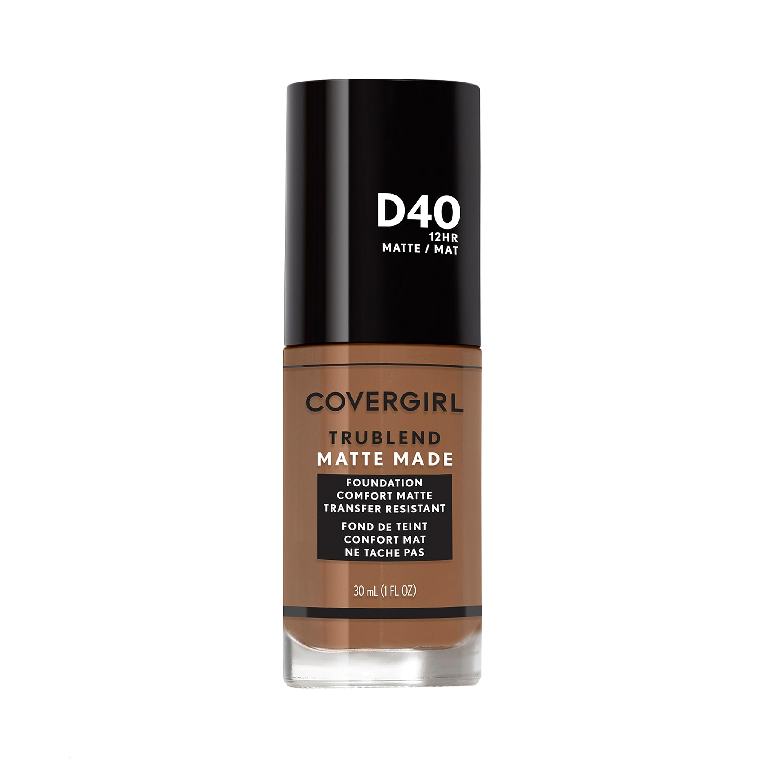 COVERGIRL TruBlend Matte Made, flacon fond de teint, finition mate durable.
