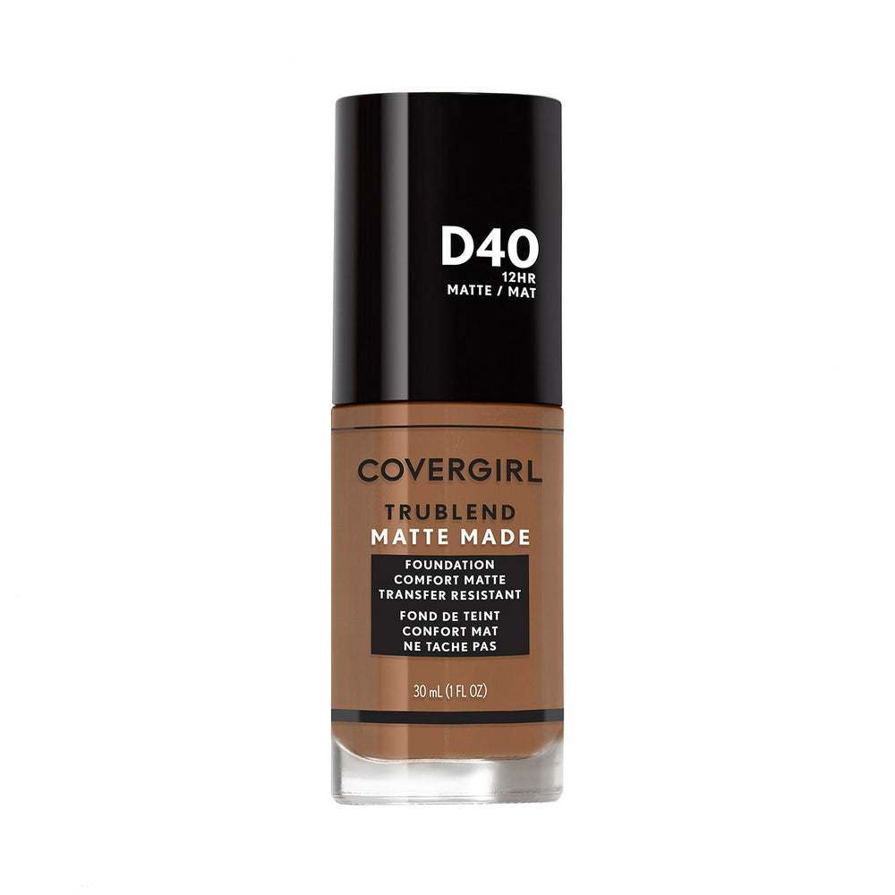 COVERGIRL TruBlend Matte Made, flacon fond de teint, finition mate durable.