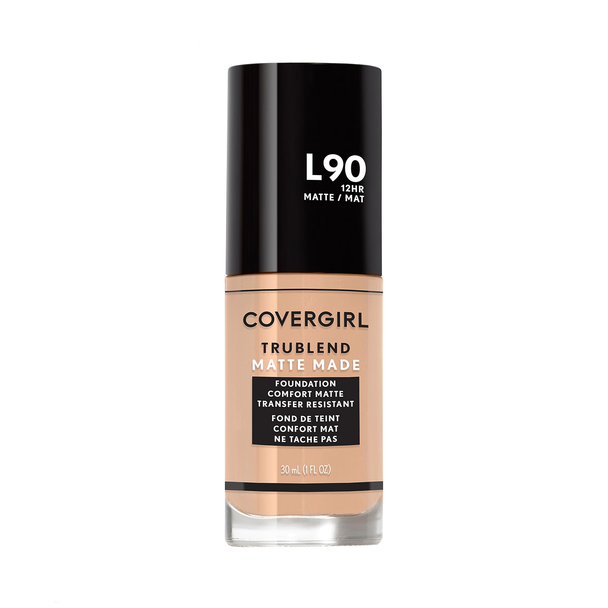 COVERGIRL TruBlend Matte Made, flacon de fond de teint, fini mat durable.