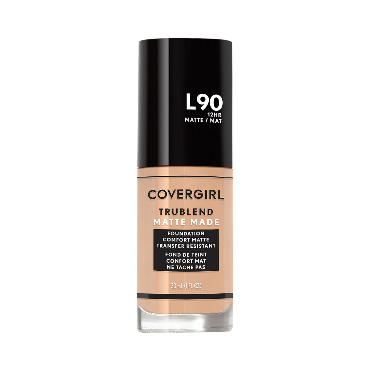 COVERGIRL TruBlend Matte Made, flacon de fond de teint, fini mat durable.