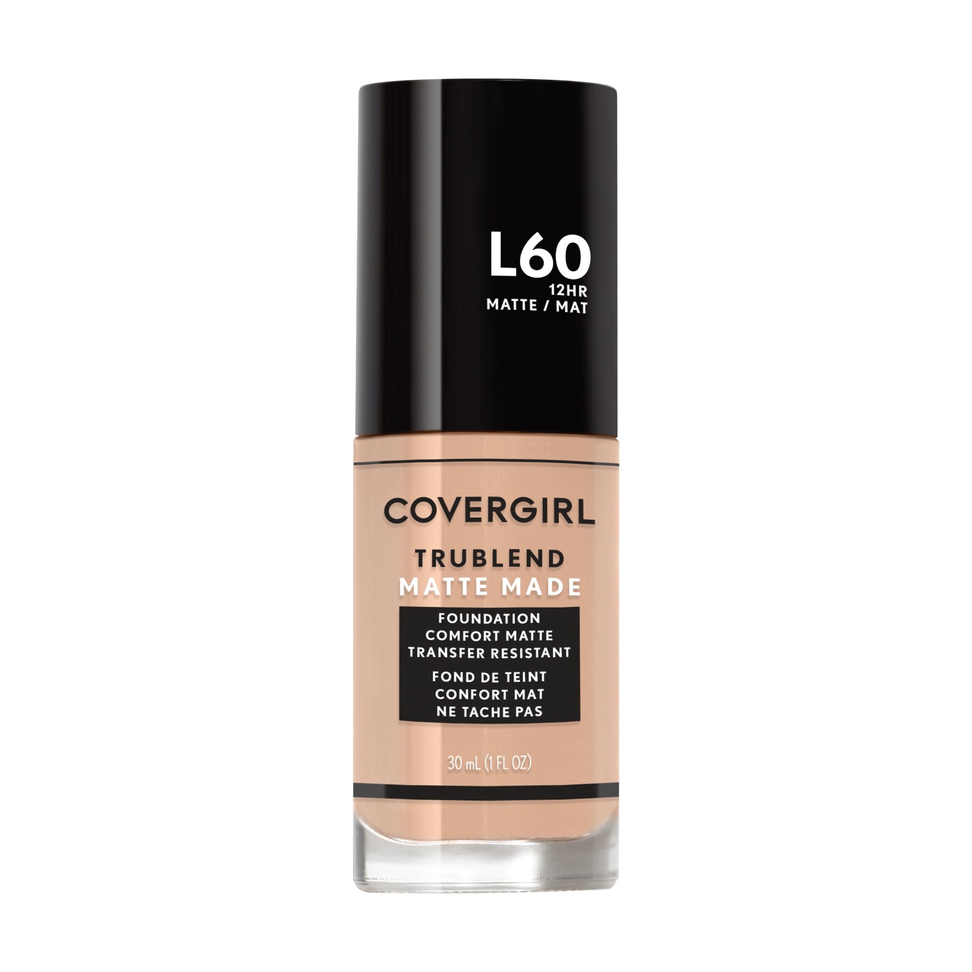 Échantillon clair-beige du fond de teint COVERGIRL TruBlend Matte Made sur peau