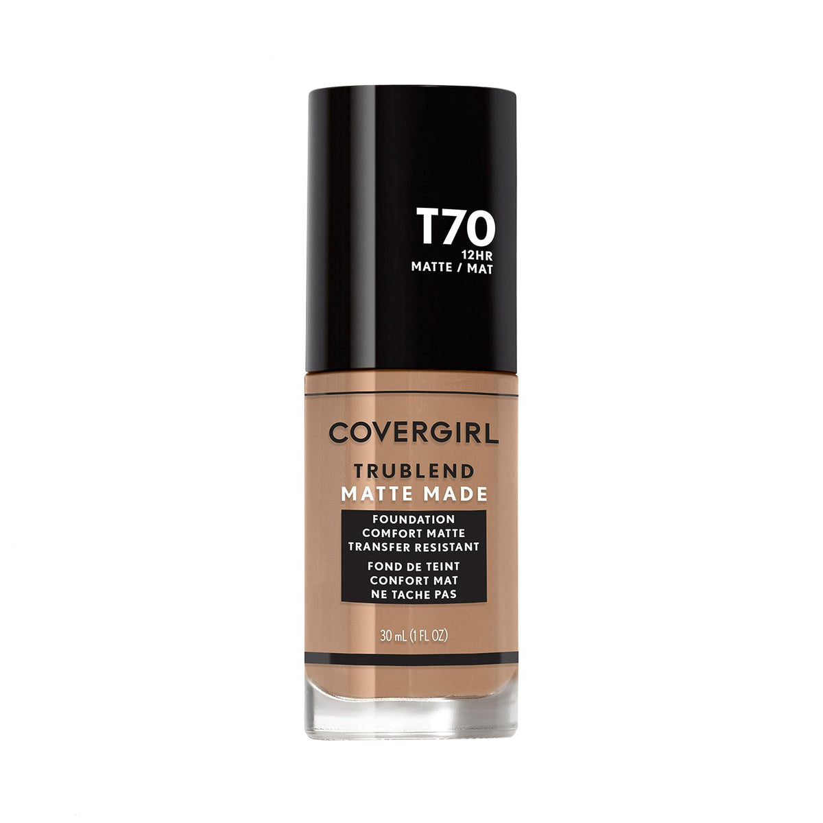 COVERGIRL TruBlend Matte Made – bouteille de fond de teint, fini mat durable.