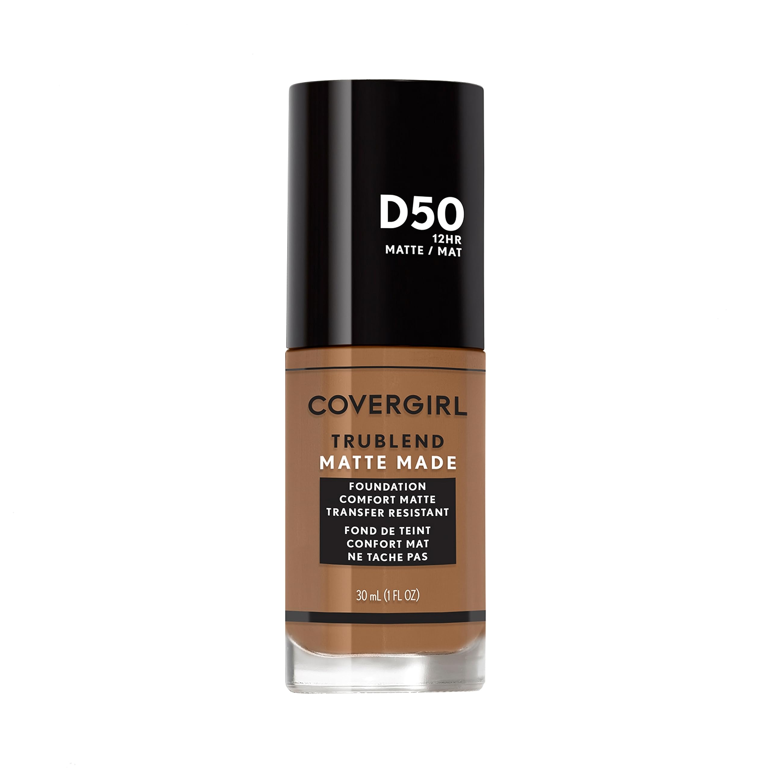 COVERGIRL TruBlend Matte Made Deep Golden – flacon, fini mat et naturel.