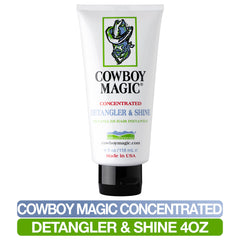 Cowboy Magic Détanglant et Brillance – appliquer sur les poils du cheval pour démêler sans rinçage.