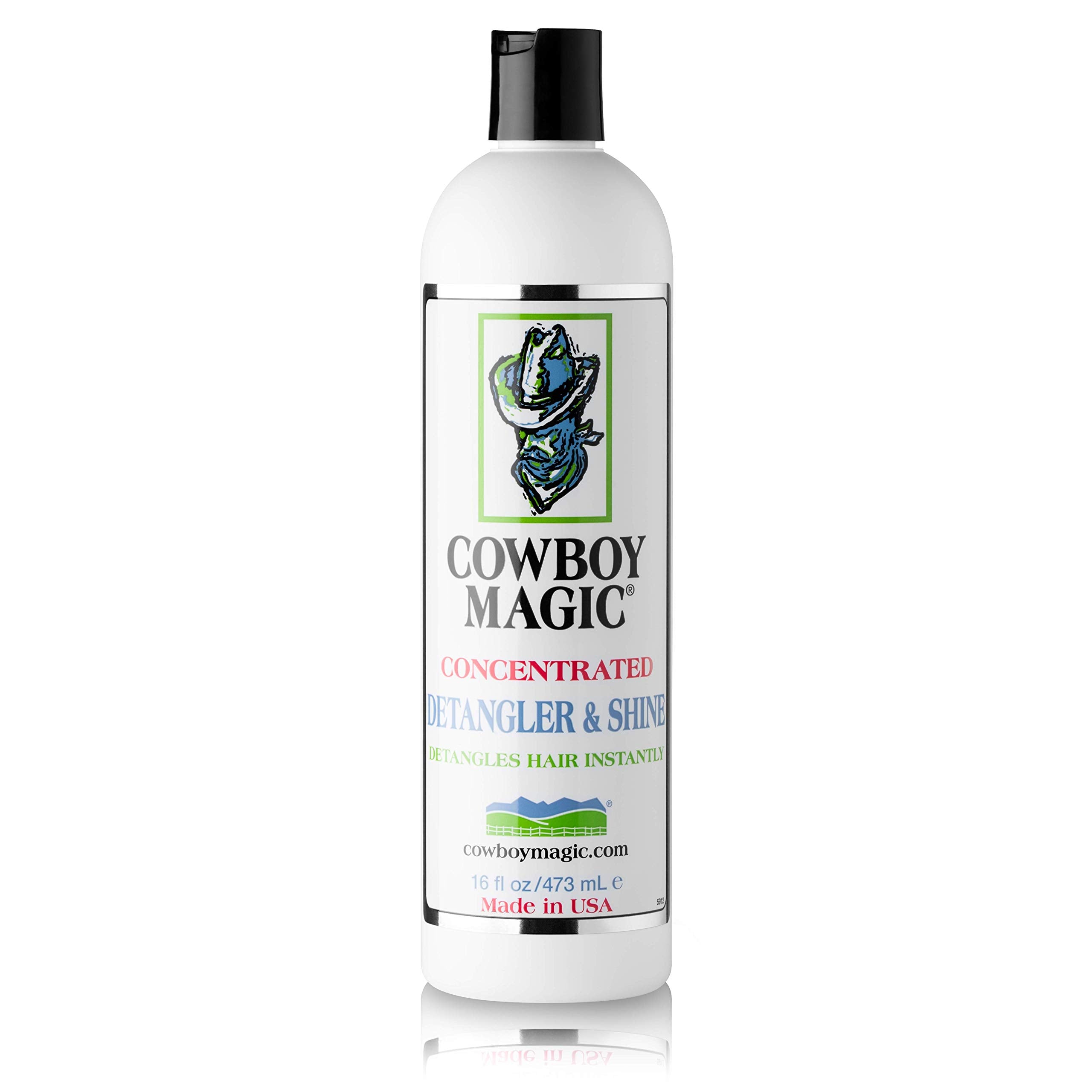 Démêlage facilité grâce à Cowboy Magic et à une brosse adaptée.