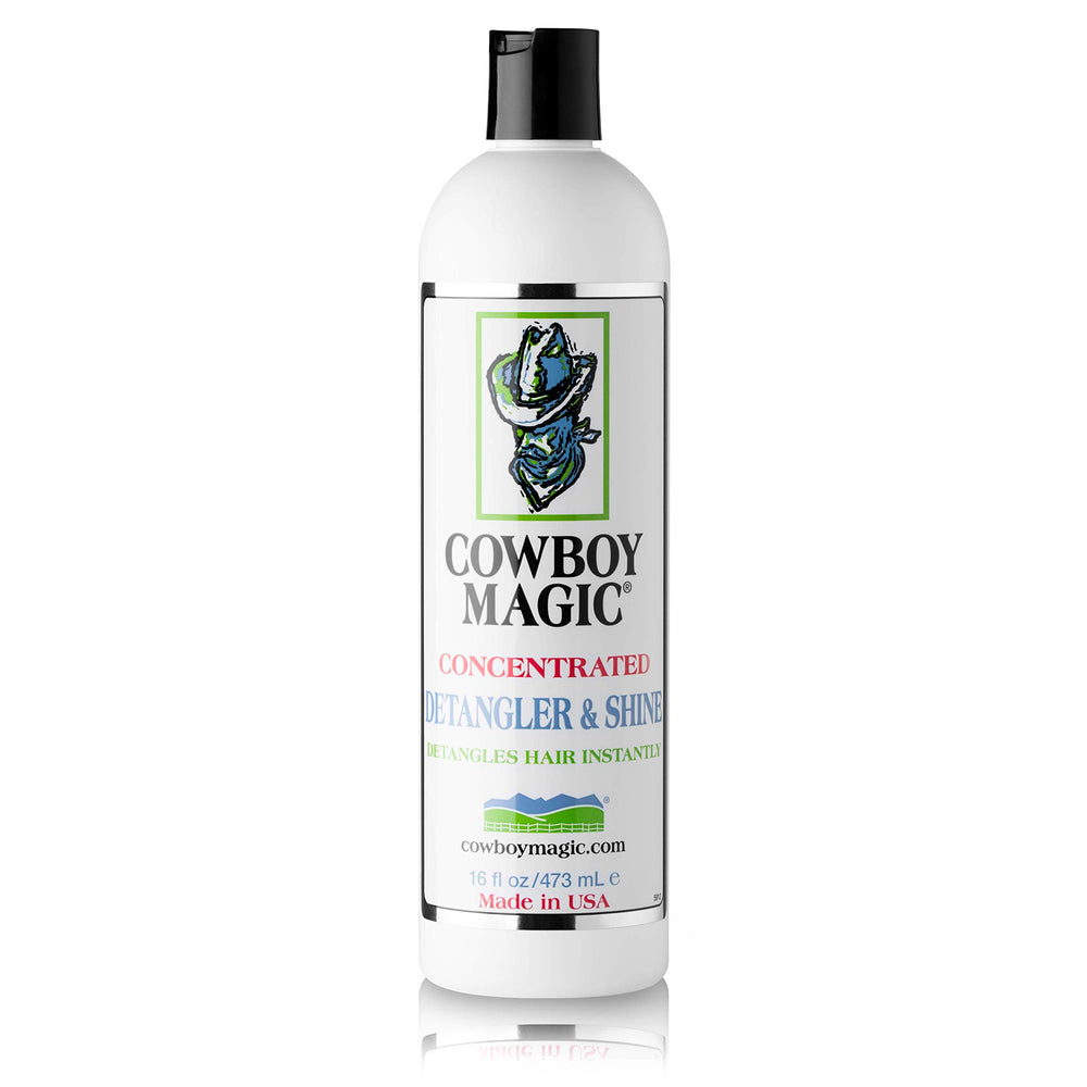 Démêlage facilité grâce à Cowboy Magic et à une brosse adaptée.