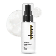 coxir serum egf peptides bouteille: le flacon élégant suggère une hydratation efficace.